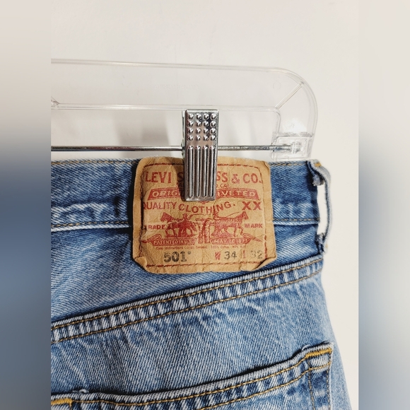 Levi's Men's 501 Vintage Straight Leg Button-Fly Jeans, Size 34 - Picture 6 of 7